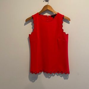 Red J crew tank top never worn